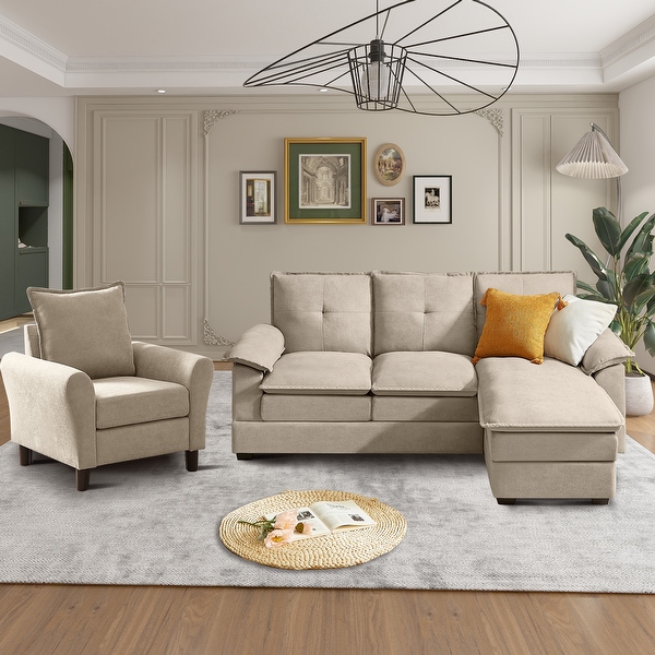 82.28 L Shaped 3 Pieces Living Room Sets On Sale Bed Bath Beyond 41104210