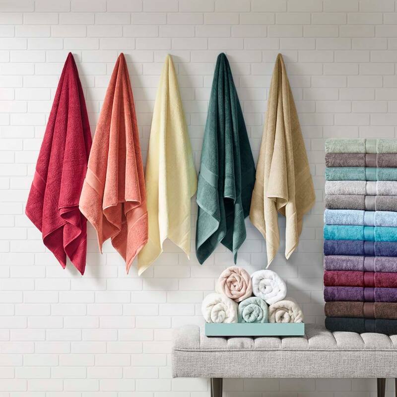 Cotton 8 Piece Antimicrobial Towel Set,Sage Green