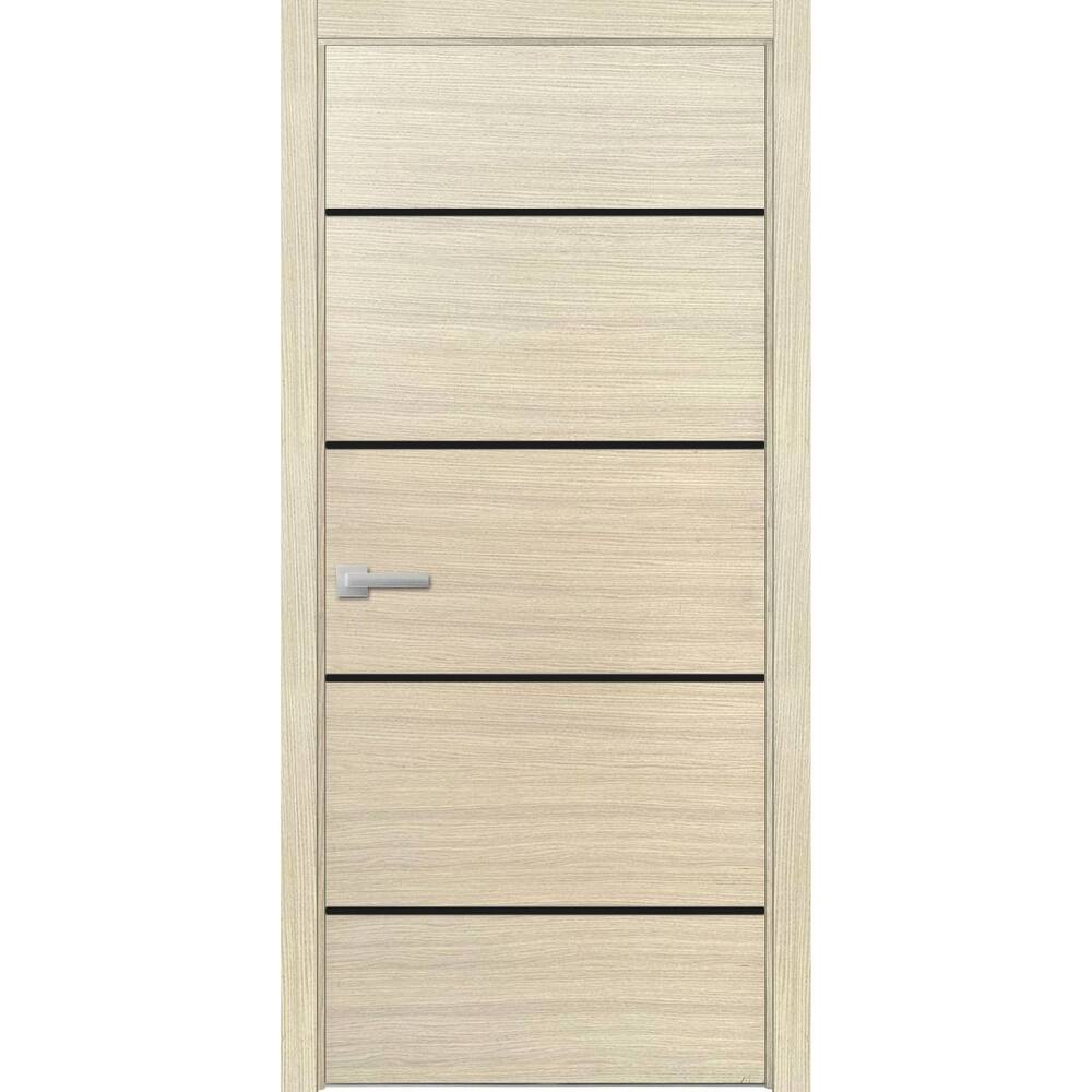 Solid French Door 28 x 80 Planum 0015 Natural Veneer with| Bathroom
