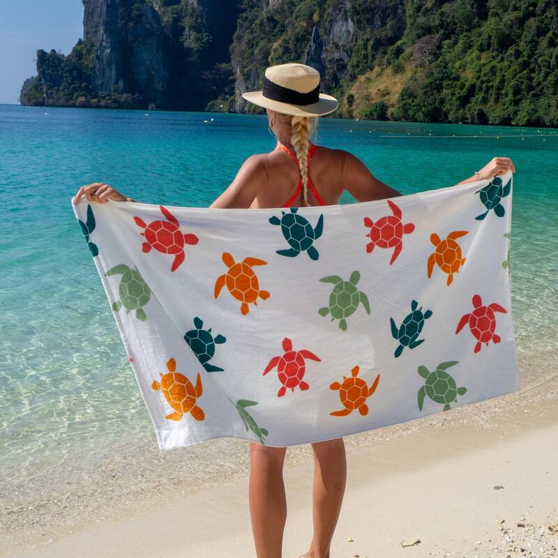 Arkwright Cotton Printed Novelty Beach Towel - 30x60 Inches