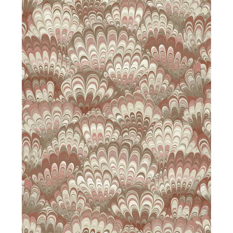 A-Street Prints Octavia Ruby Marbled Ink Wallpaper