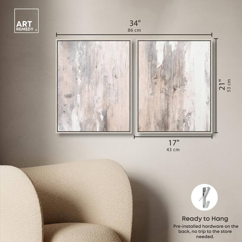 Striated Texture I Canvas Set of 2 by Art Remedy