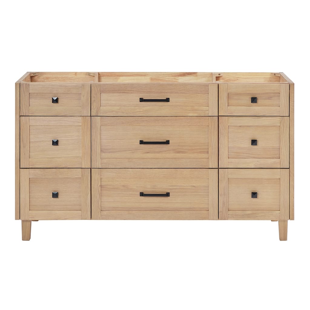 Ariel B60-BC Monroe 60" Double Free Standing Vanity Cabinet Only
