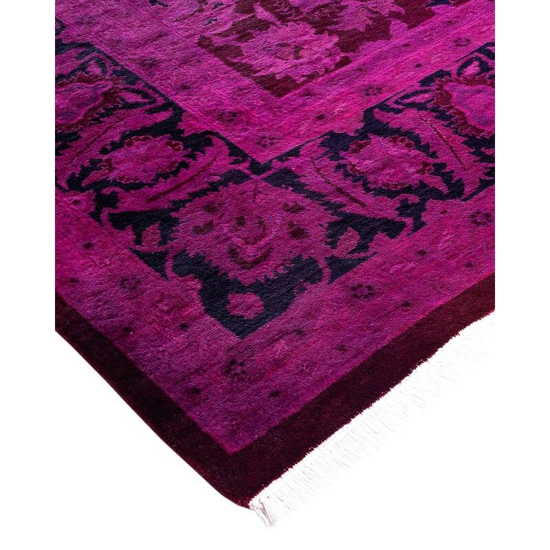 Fine Vibrance One-of-a-Kind Hand-Knotted Area Rug - Pink, 8' 0" x 10' 4" - 8' 0" x 10' 4"