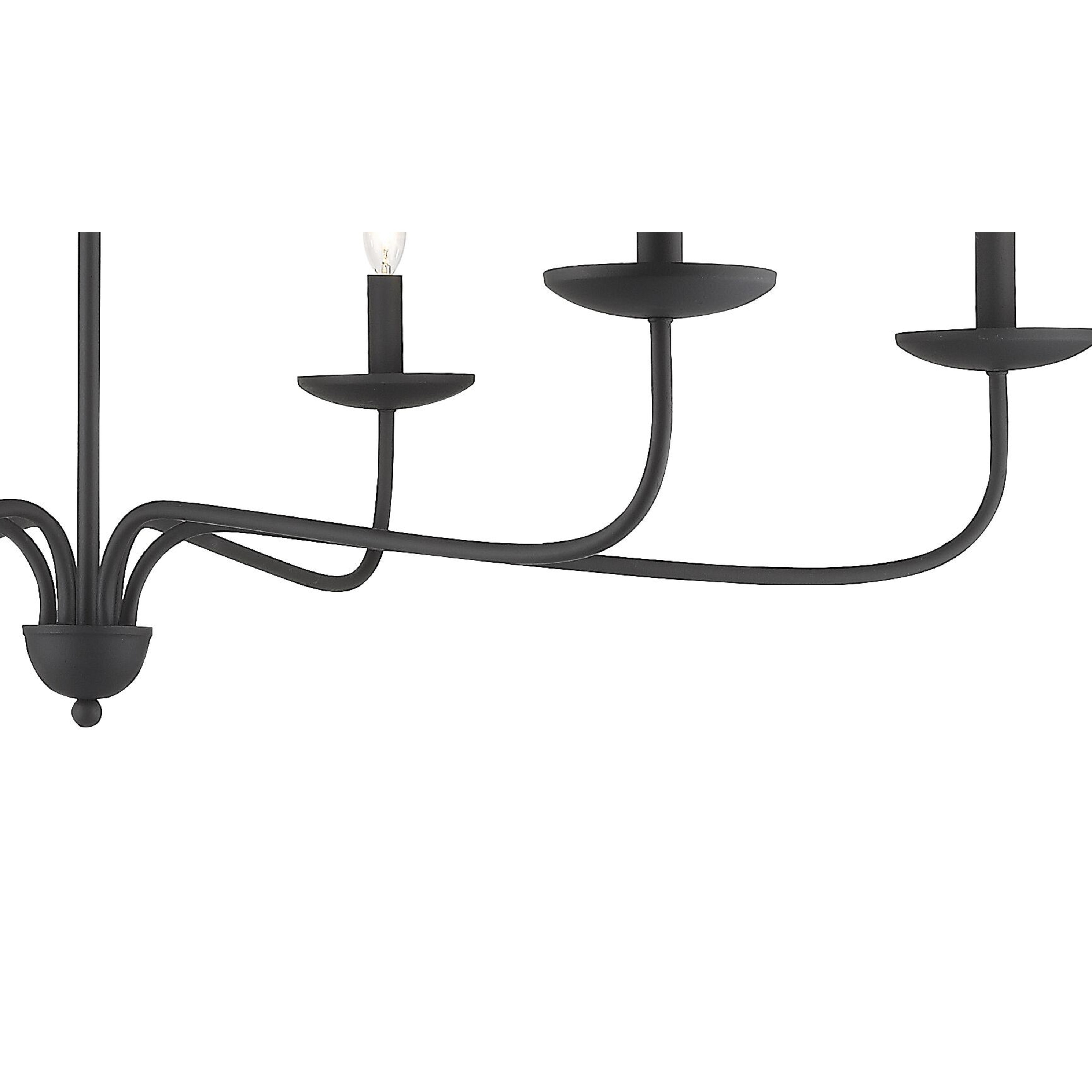 CFC Lighting 6 Light Black Simple Candle Style 50 Diameter Large Chandelier