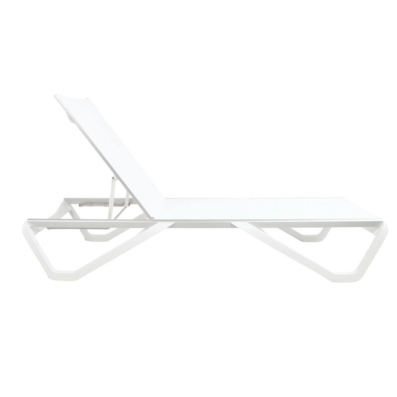 Furnish Theory Seabreeze Deck Patio Sunloungers Lounge Chairs Outdoor Chaise Lounges (Various Frame & Mesh Colors; Set of 2)