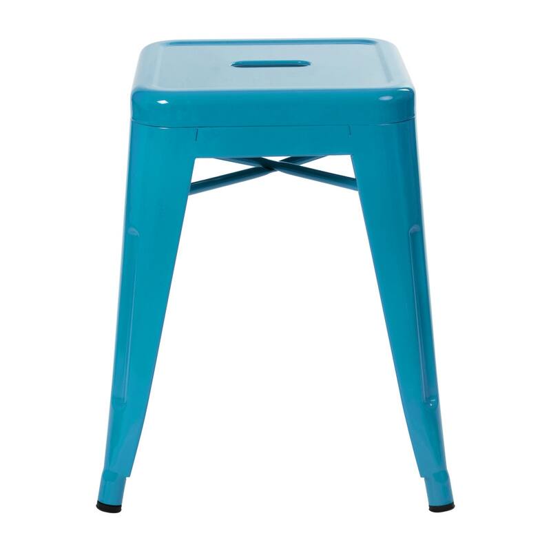 18 Inch Table Height Indoor Stackable Metal Dining Stool-Set of 4