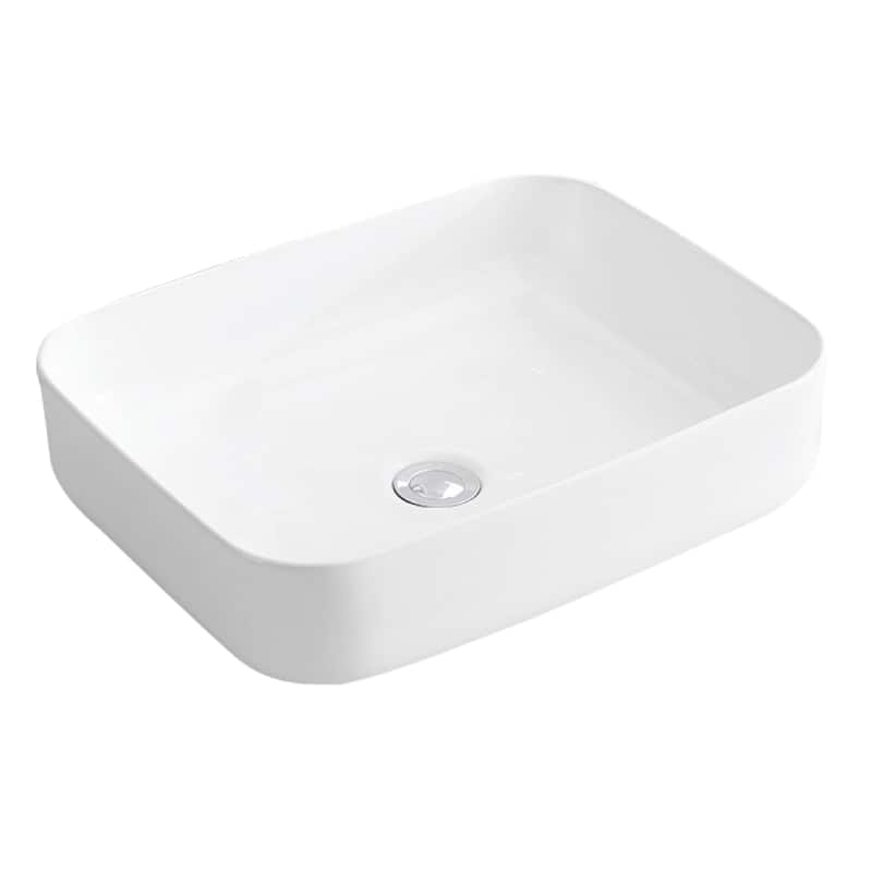 Karran Valera 20" Vitreous China Vessel Bathroom Sink in White