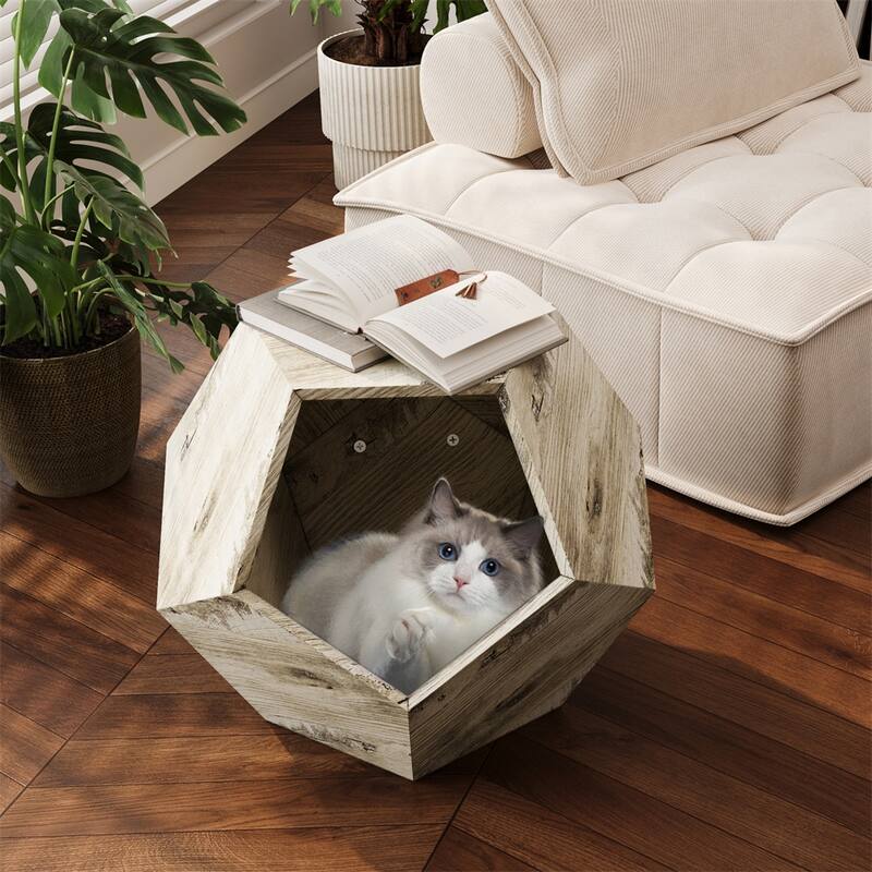25.98'' Modern Sofa Side Table, MDF Multifunctional Furniture