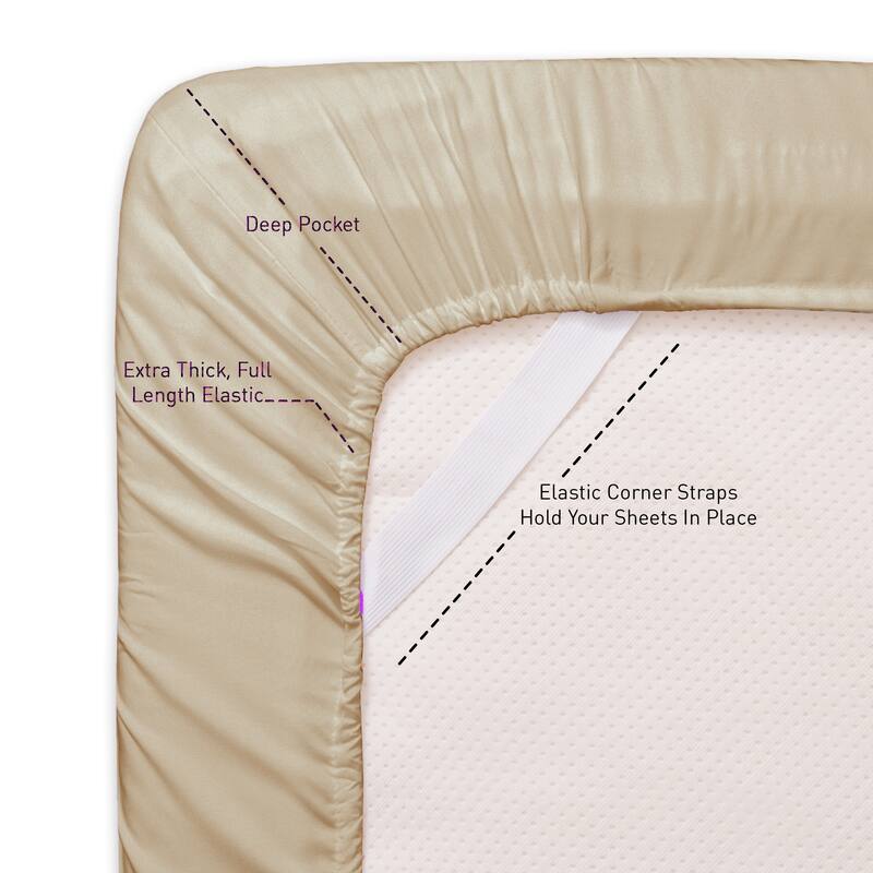 Sweet Home Collection 18"-24" Extra Deep Pocket, Double Brushed Microfiber Sheet Set