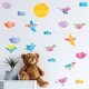 preview thumbnail 4 of 5, Walplus Watercolor Birds Wall Sticker Children Nursery Decor Decal