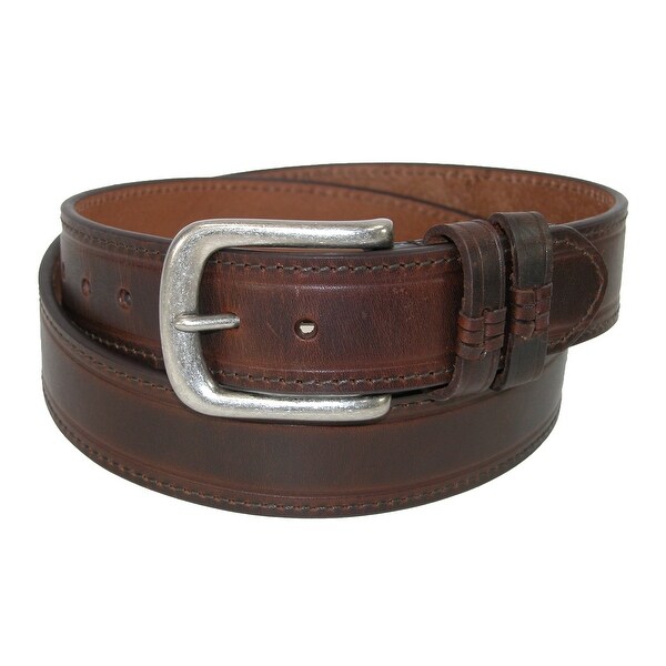 Shop Danbury Men's Big & Tall Leather Belt with Double Loops Free