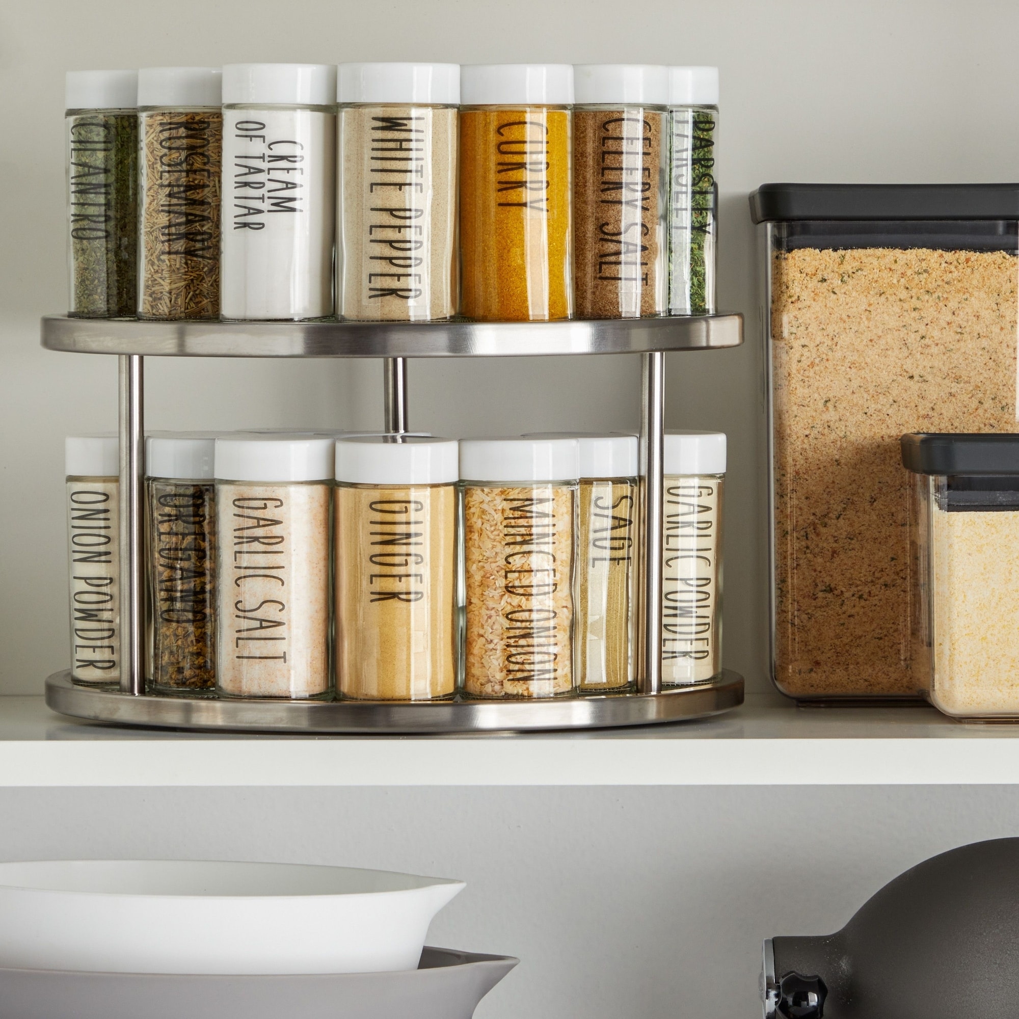 145 Preprinted Black on Clear Spice Jar Labels Seasoning Rack Organzier Sticker