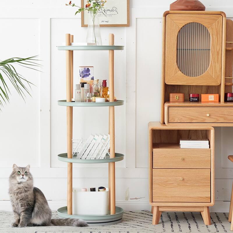 Rotating Storage Shelf, Adjustable Bookshelf, Multifunctional Rack