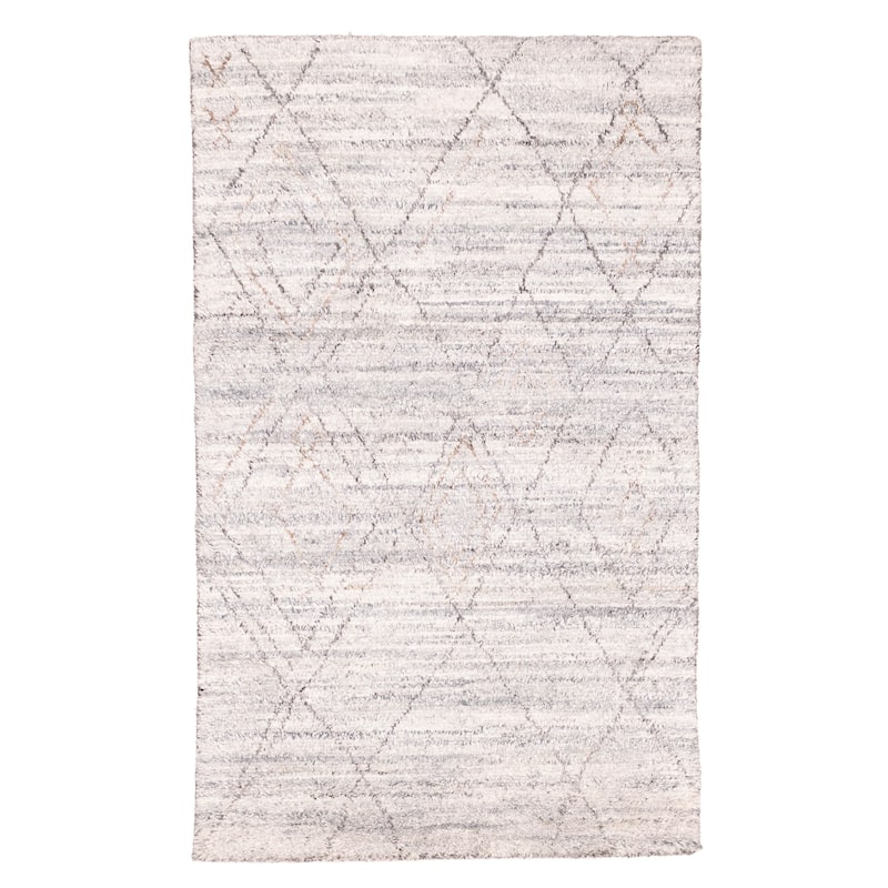 ECARPETGALLERY Hand-knotted Tangier Grey Wool Rug - 5'1 x 8'2