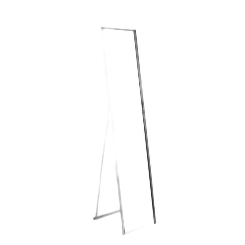 HomeRoots 59" Brushed Rectangle Cheval Standing Mirror Freestanding With Metal Frame - 13.13