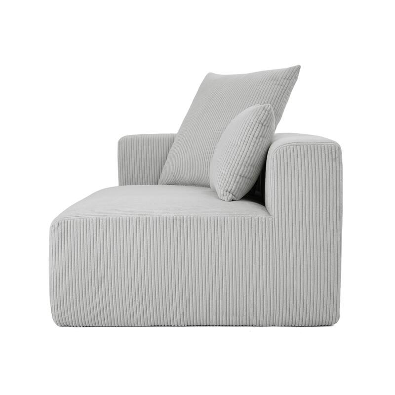 51"W Oversized Modular No Assembly Corduroy Accent Corner Chair