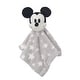 preview thumbnail 1 of 2, Lambs & Ivy Disney Baby Mickey Mouse Gray Stars Security Blanket/Lovey