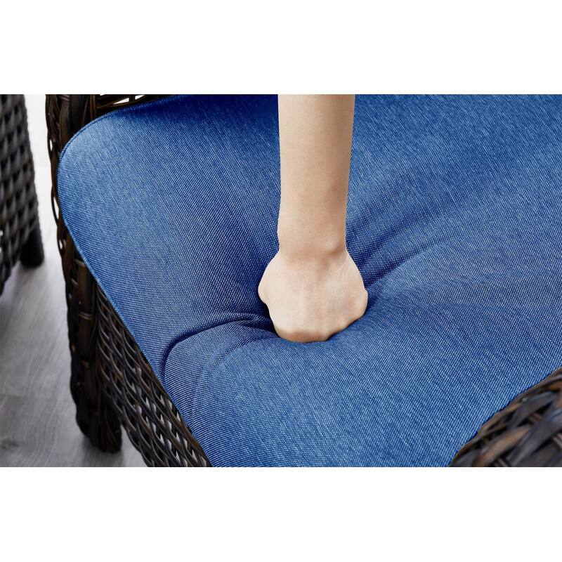 Gymojoy Outdoor Patio Rattan Chairs with Cushions Set of 2