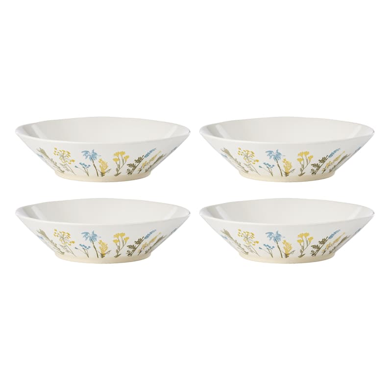 Lenox Wildflower Dinnerware Bowls, Set of 4, White - Dinner Bowls Set of 4