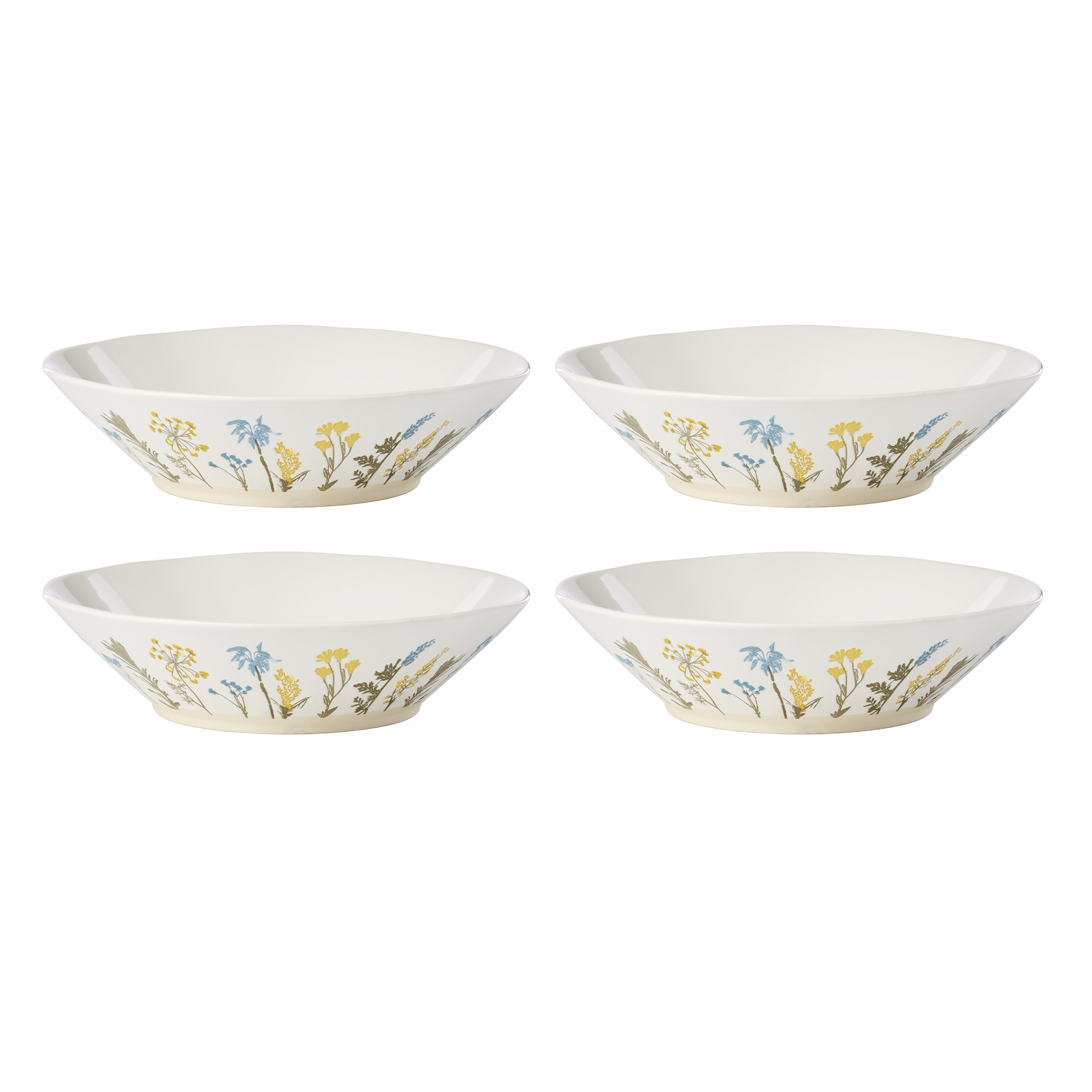 Lenox Wildflower Dinnerware Bowls, Set of 4, White - Overstock