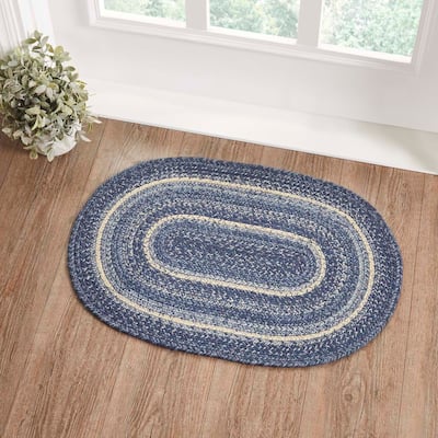 Great Falls Blue Jute Rug Oval w/ Pad 20x30 - 20x30