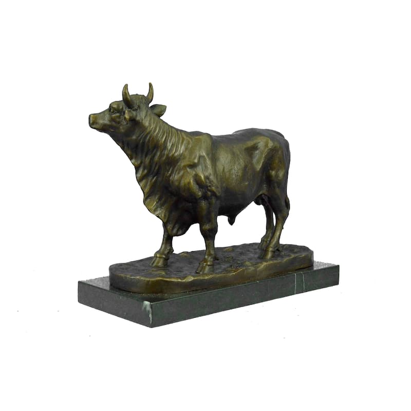 Isidore Bonheur Signed Stock Market Bull Cow Statue Hot Cast Figurine Figure Art