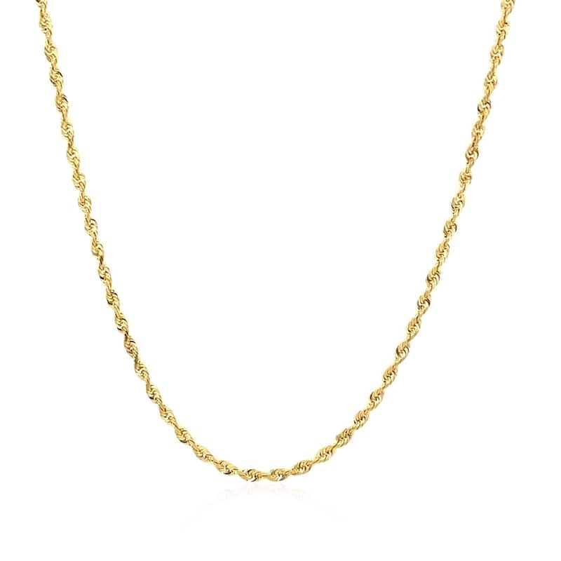 MayaMila 14k Yellow Gold Light Rope Chain 1.5mm