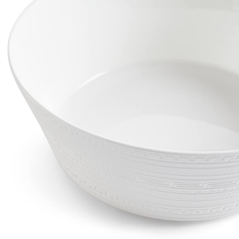 Wedgwood White Glaze 10-inch Intaglio Fine Bone China Large Serving Bowl