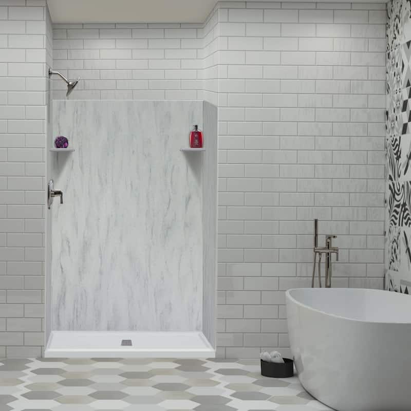 Transolid LWK483672 Lusso 72" H x 48" W x 36" D Three Wall Alcove - Bellanca