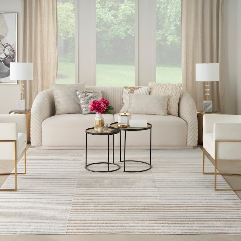 Nourison Brushstrokes Indoor only Striped Area Rug