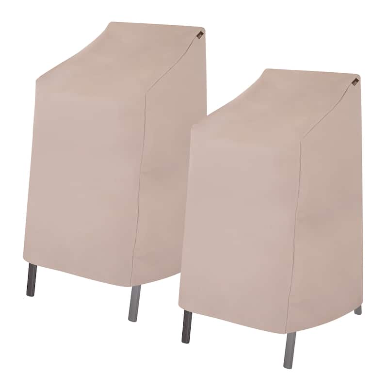 Modern Leisure® Chalet Stackable/High Back Patio Chair Cover, 2-Pack, 27"L x 27"W x 49"H, Beige - One Size - Beige - One Size