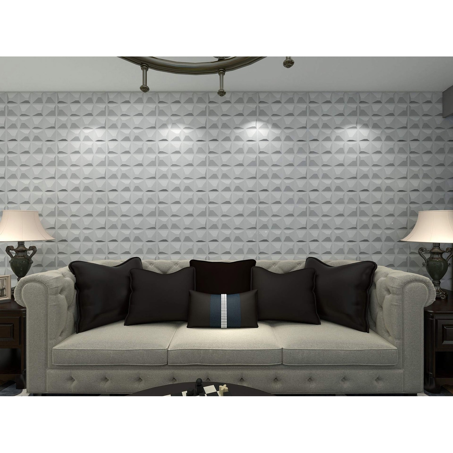 Shop Art3d 3d Wall Panels Pvc Mountain Design 32 Sq Ft Overstock 31681530