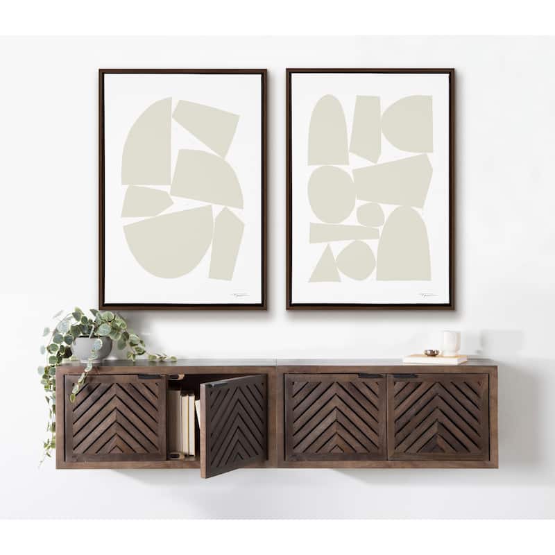 Kate and Laurel Sylvie I Neutral Framed Canvas by Statement Goods