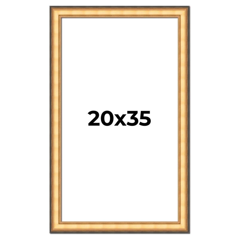 20x35 Frame Gold Plein Aire Solid Wood Picture Frame Width 2 Inches |