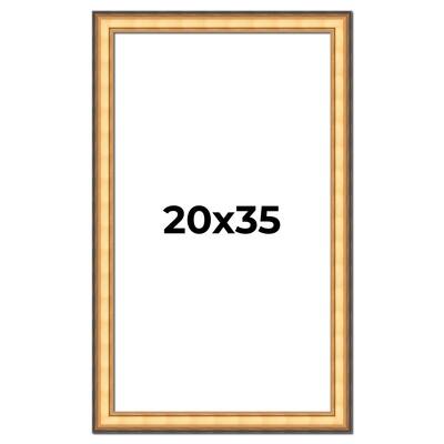 20x35 Frame Gold Plein Aire Solid Wood Picture Frame Width 2 Inches |