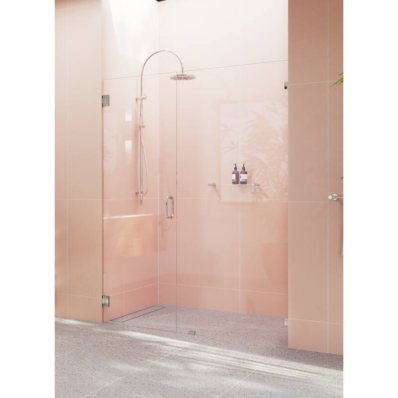 Glass Warehouse 78" x 56.5" Frameless Shower Door - Wall Hinge