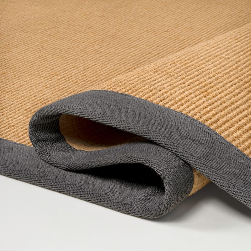 Camden Farmhouse Cottage Border Jute Area Rug