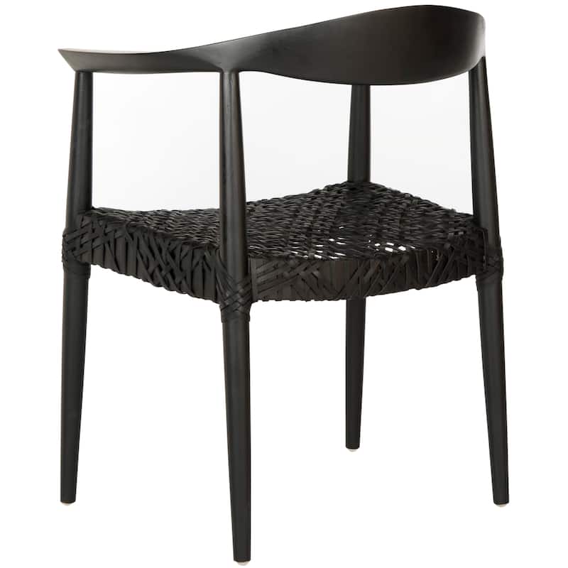 SAFAVIEH Trix Bandelier Black Dining Arm Chair - 24.8" x 18.9" x 30.7" - 25"W x 19"D x 31"H
