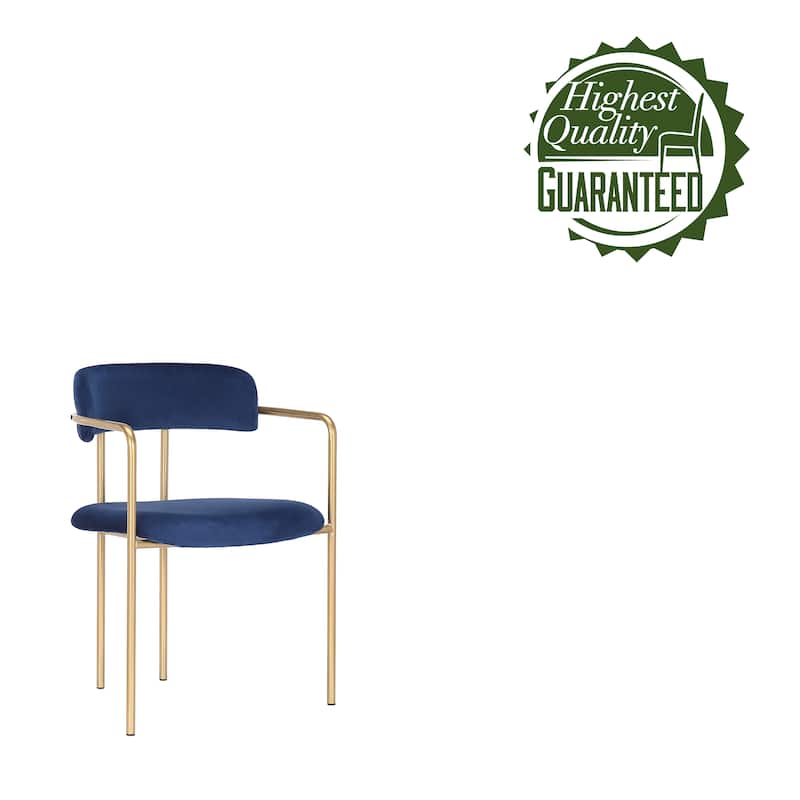 Porthos Home Eder Dining Chairs Set of 2, Velvet, Gold Chrome