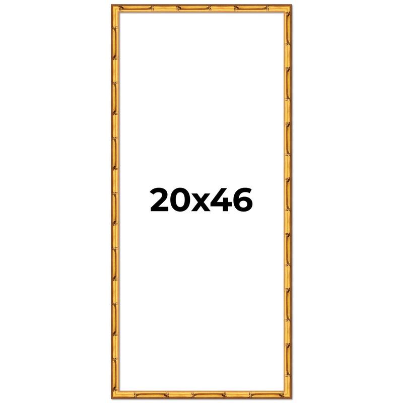 20x46 Frame Gold Bamboo Picture Frame Modern Photo Frame Includes UV Acrylic Shatter Guard Front Acid Free Foam Backing Board