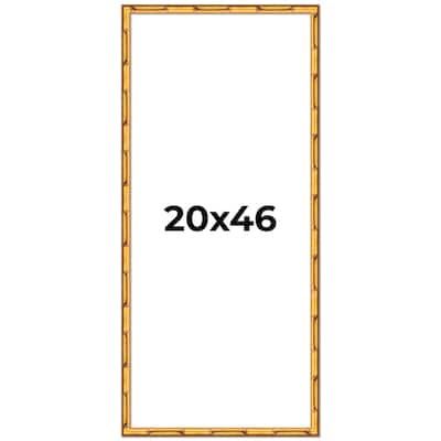 20x46 Frame Gold Bamboo Solid Wood Picture Frame | 1 Inch Moulding