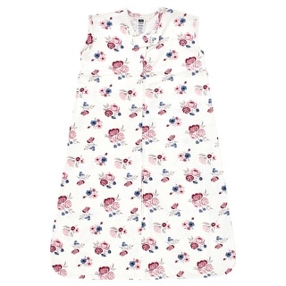Hudson Baby Infant Girl Cotton Sleeveless Wearable Sleeping Bag, Sack, Blanket, Dusty Rose Floral