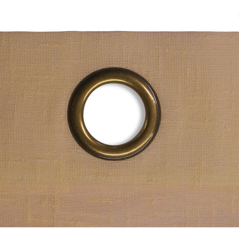 Shannon Premium Slubbed Linen Grommet Curtain Double Wide Patio Panel