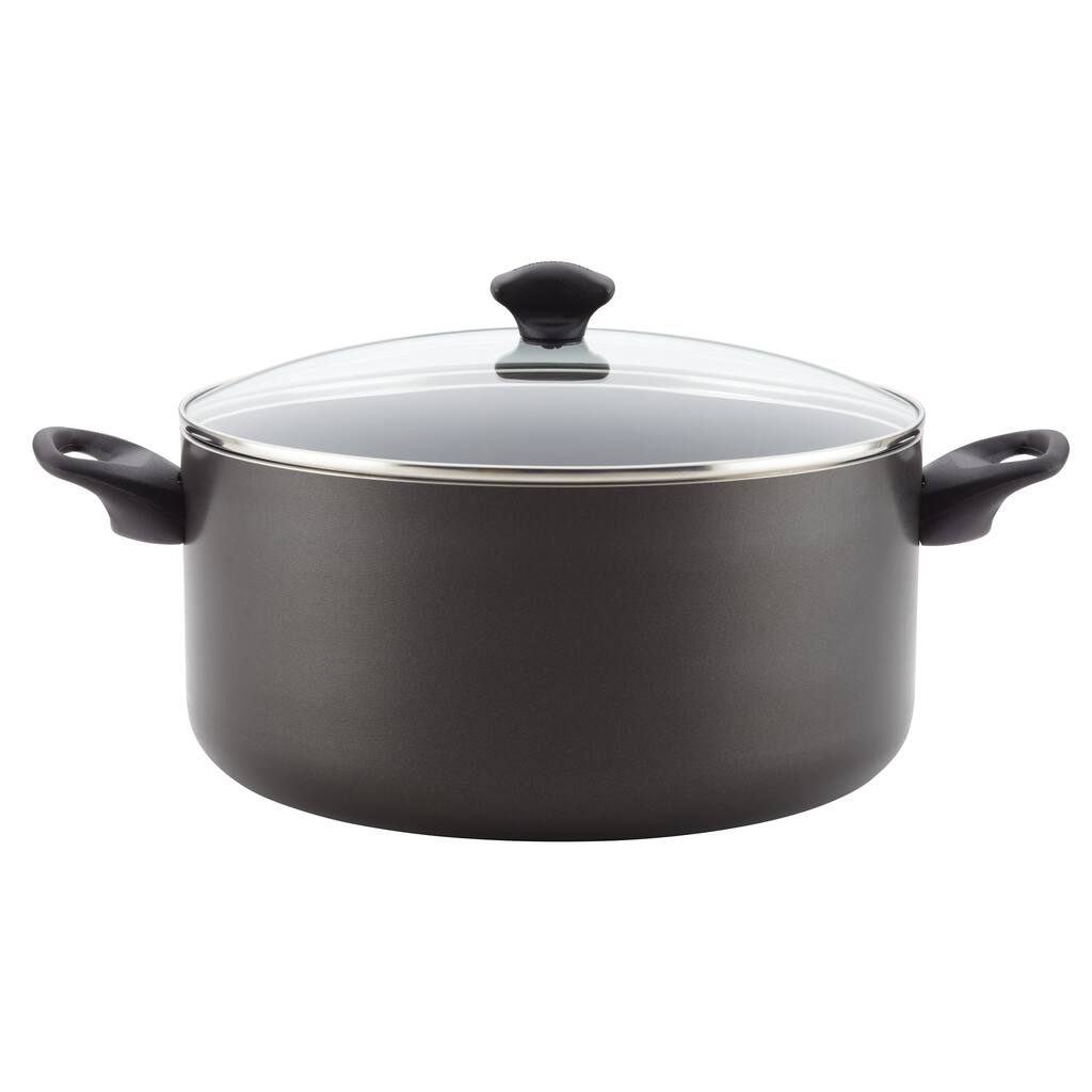 Farberware Dishwasher Safe Aluminum Nonstick Stockpot with Lid, 10.5-Quart