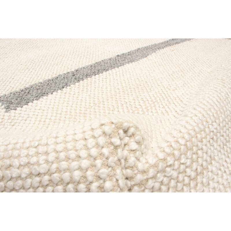 ECARPETGALLERY Braid weave Sienna Cream Wool Rug - 5'0 x 8'0