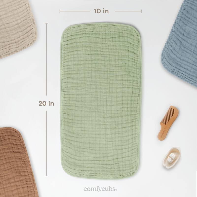 Muslin Burp Cloths for Babies by Comfy Cubs