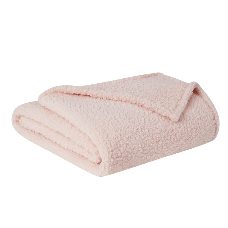 My World Cloud Sherpa Blanket - Full/Queen - Blush
