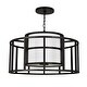 preview thumbnail 2 of 6, Brian Patrick Flynn for Crystorama Hulton 5 Light Matte Black Chandelier - 25'' W x 16'' H