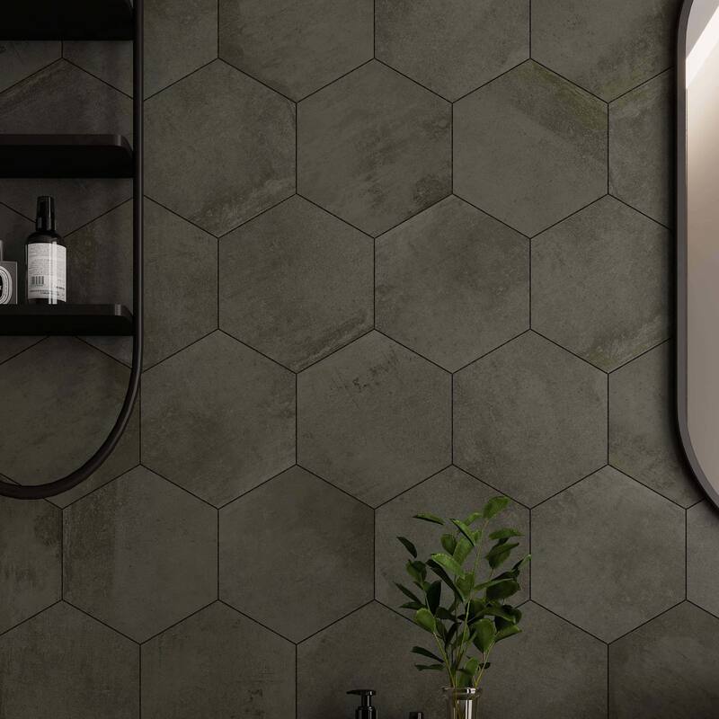 Cruz Bay Studio MKT61138 Arcadian - 9" x 10" Geometric Wall Tile -